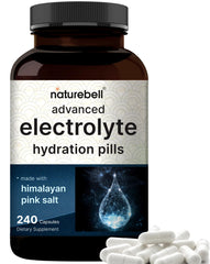 NatureBell Advanced Electrolyte Pills bottle supports on-the-go hydration.