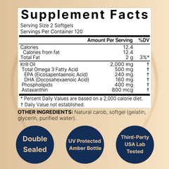 NatureBell Antarctic Krill Oil capsules closeup with easy-to-swallow softgels.