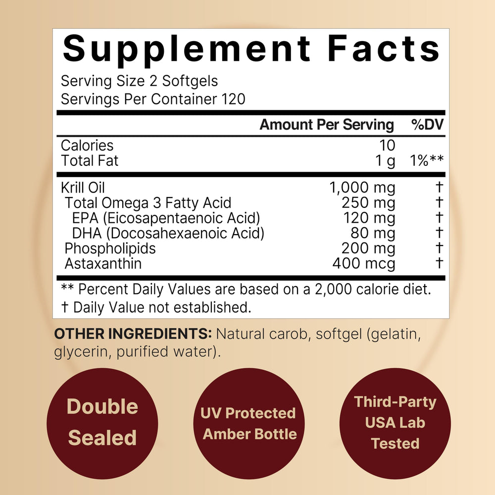 NatureBell krill oil softgels closeup with smooth texture and no aftertaste