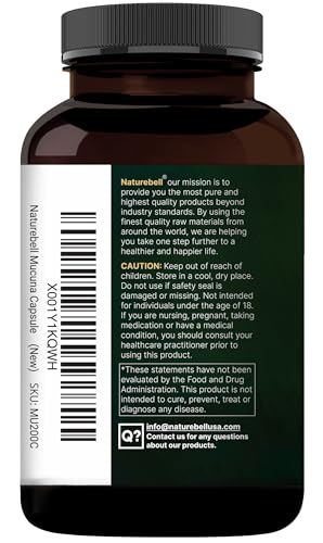 NatureBell Ashwagandha Mucuna 2-in-1 formula label indicating blended ingredients.