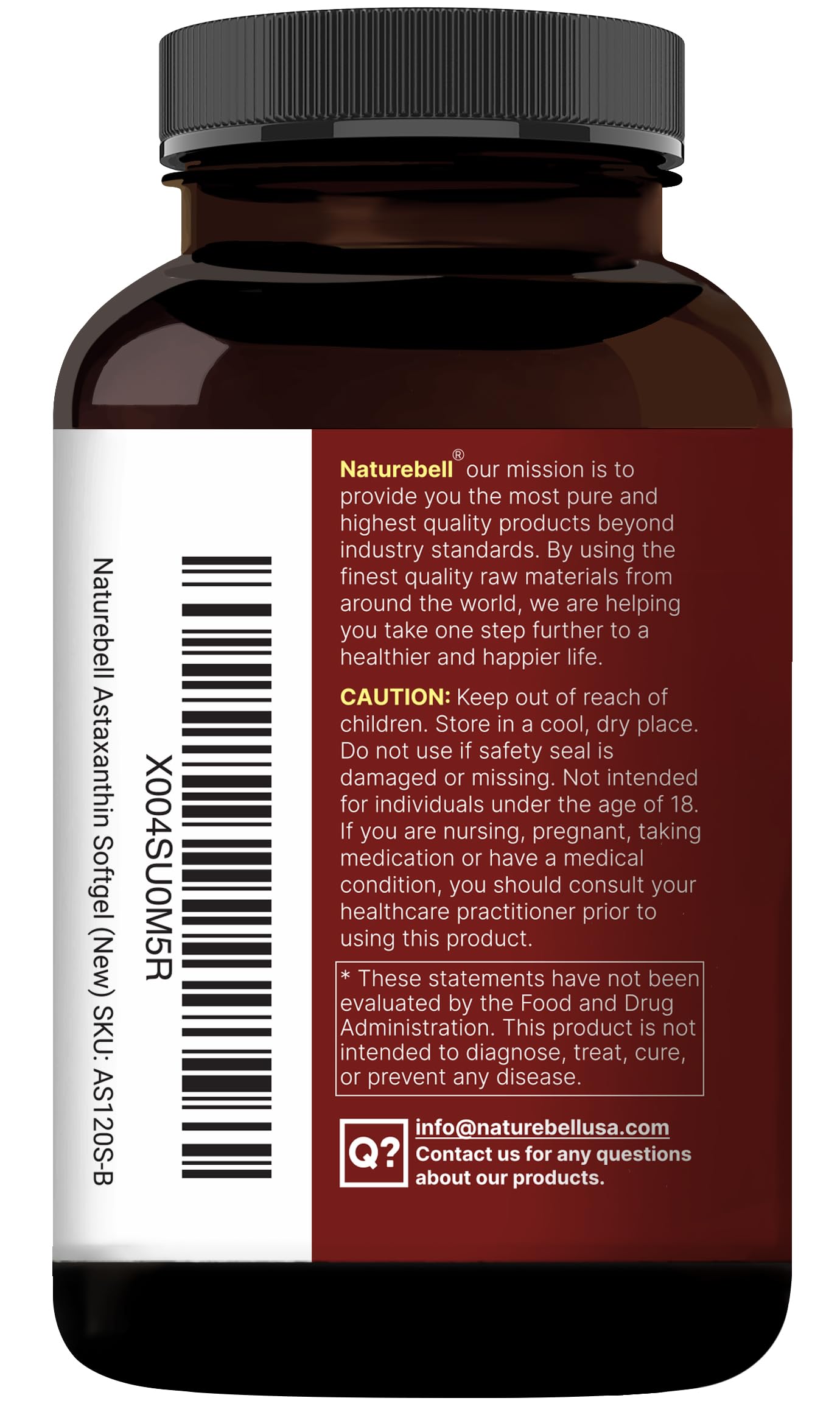 NatureBell Astaxanthin 12mg four-month supply box for savings