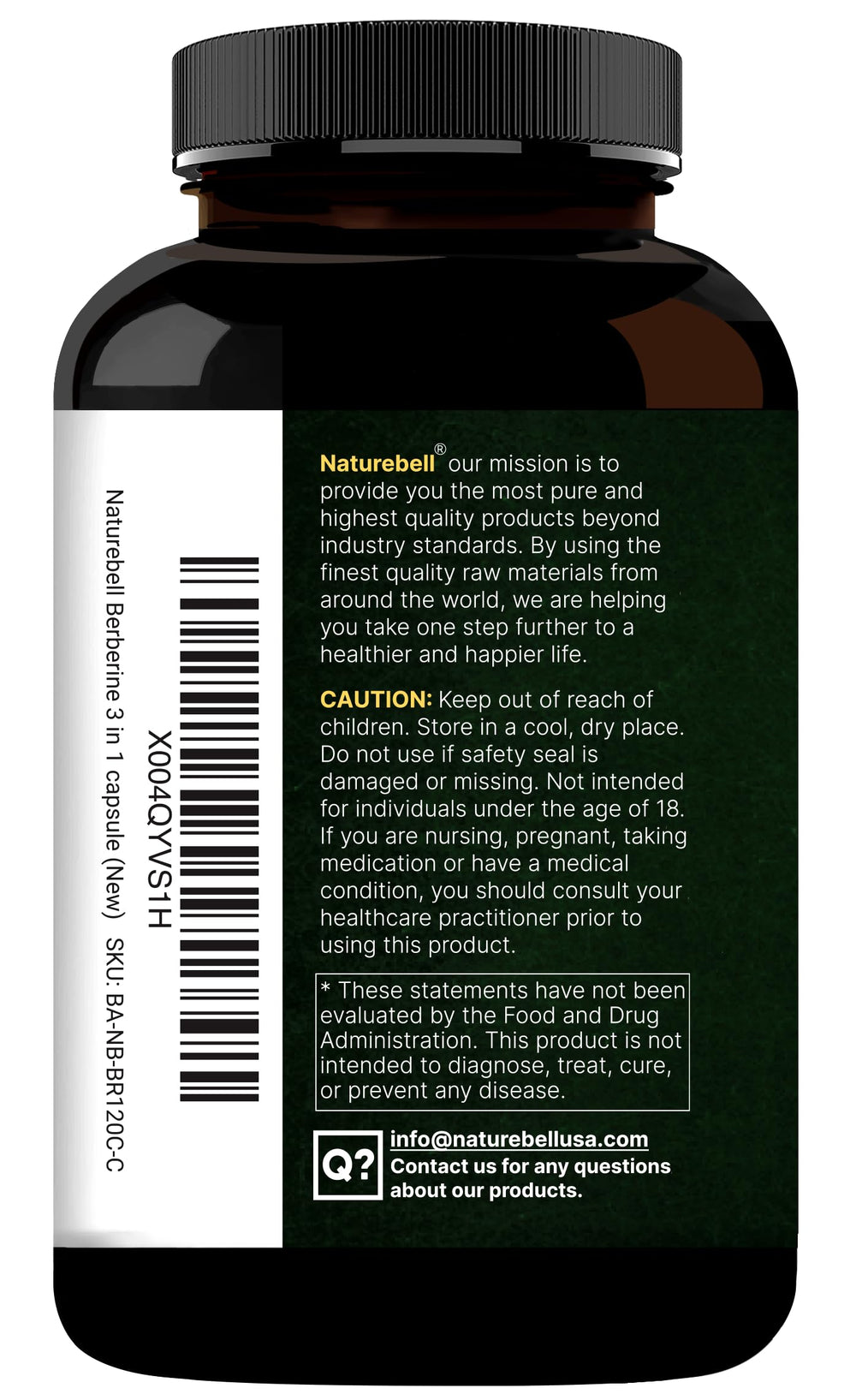 NatureBell Berberine on kitchen shelf demonstrates convenient wellness routine.