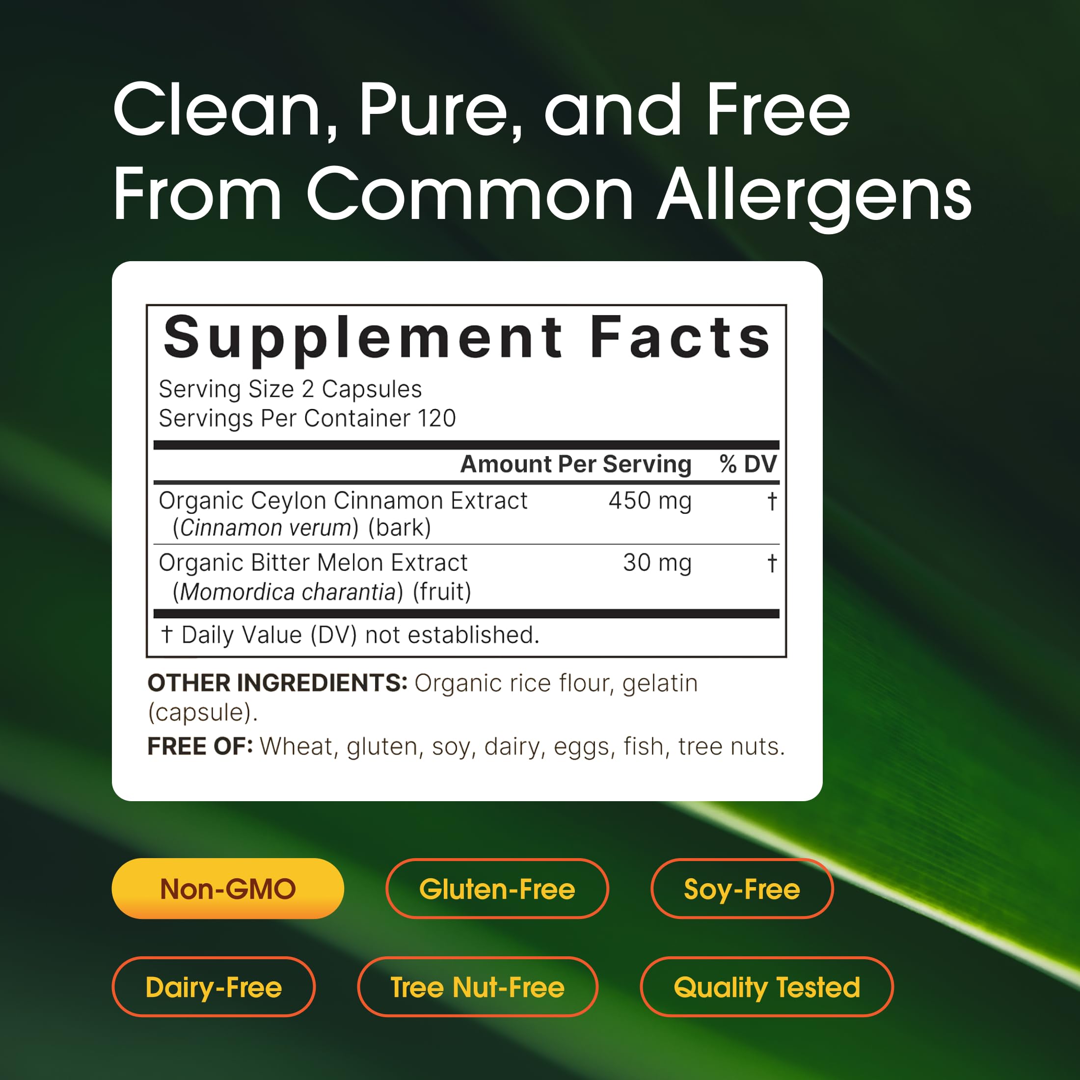 NatureBell Bitter melon capsules close up for 2 in 1 formula