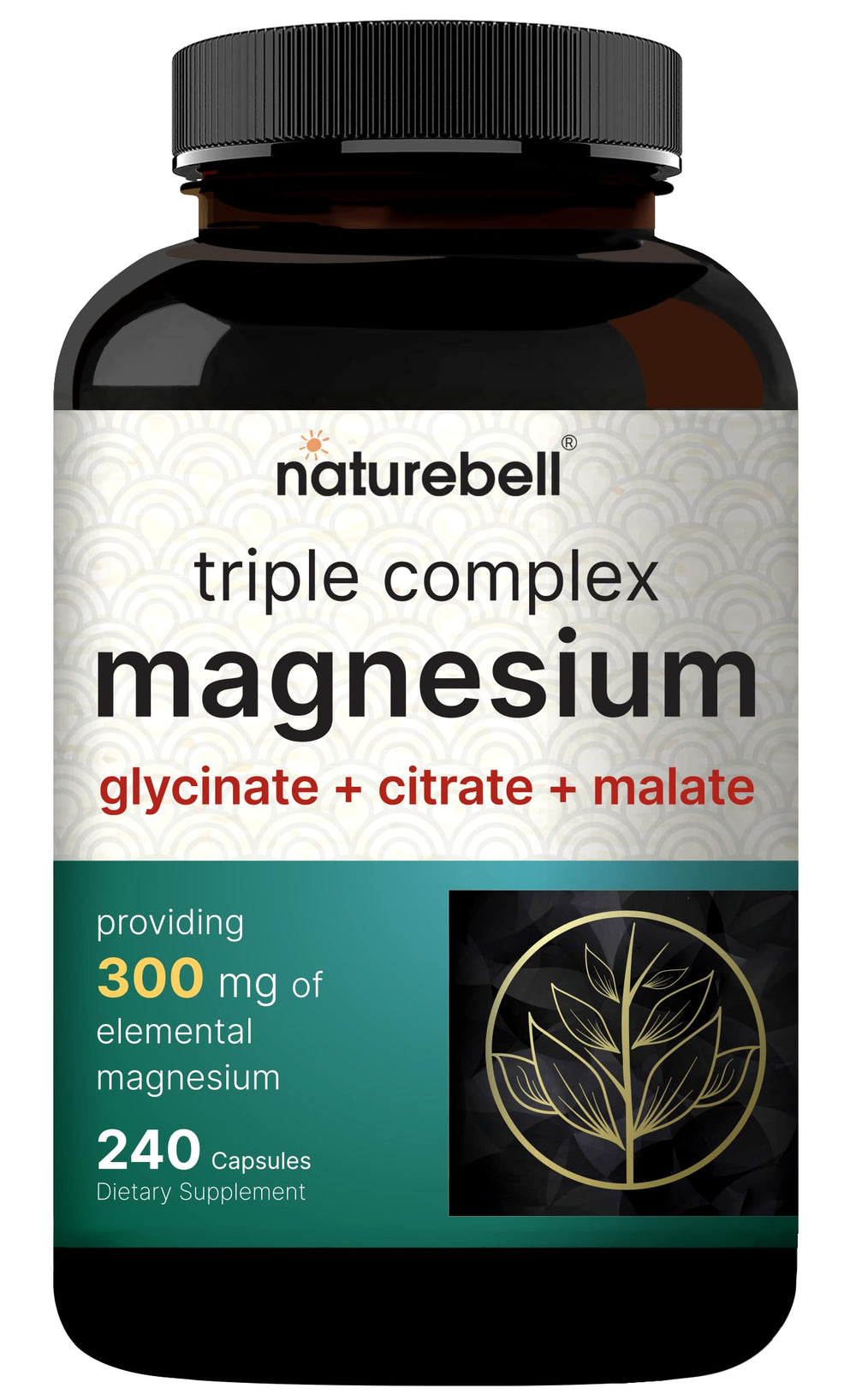NatureBell bottle dispensing two capsules into a hand for daily use.