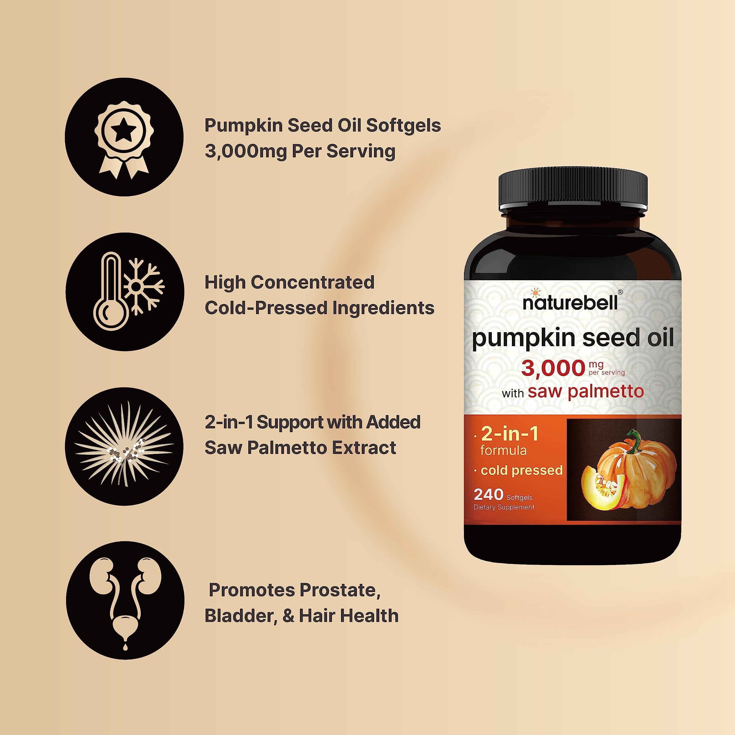 Cold-pressed pumpkin seed oil bottle preserves nutrients through gentle processing