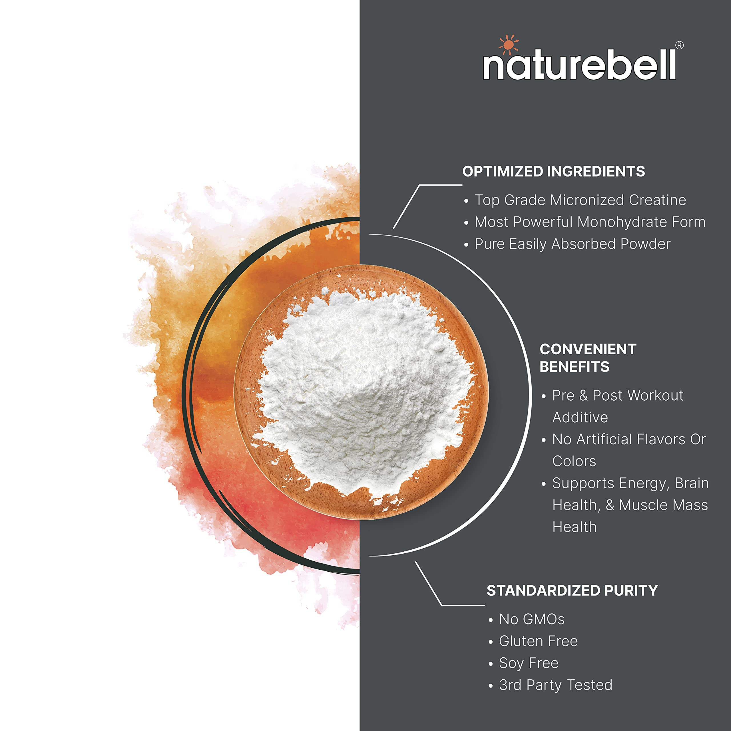 NatureBell gluten-free vegan friendly seal on bottle highlights dietary compatibility