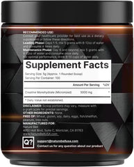 NatureBell creatine monohydrate unflavored powder jar ready to mix in shakes