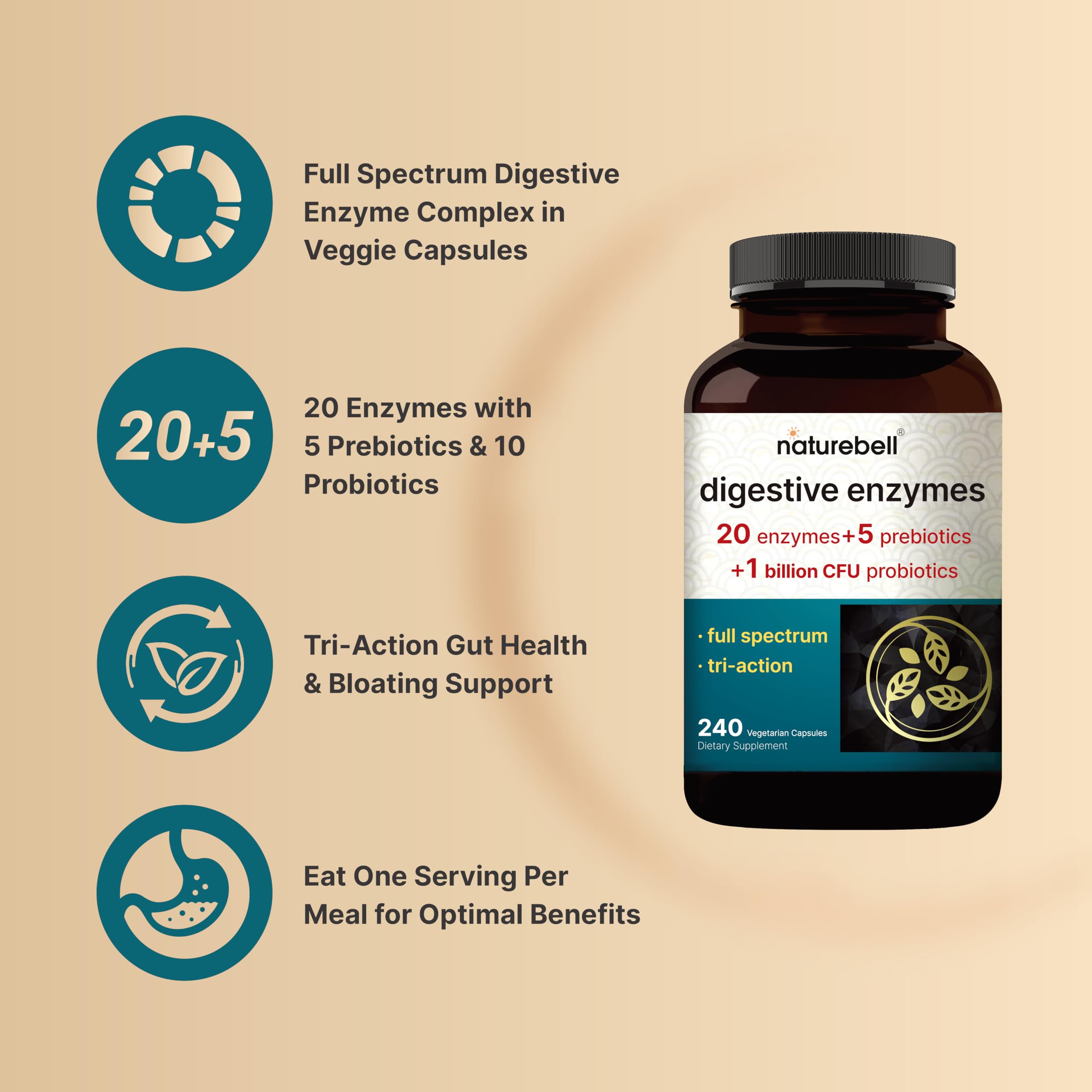 NatureBell packaging on shelf emphasizes plant-based, non-GMO preparation and 8-month supply.