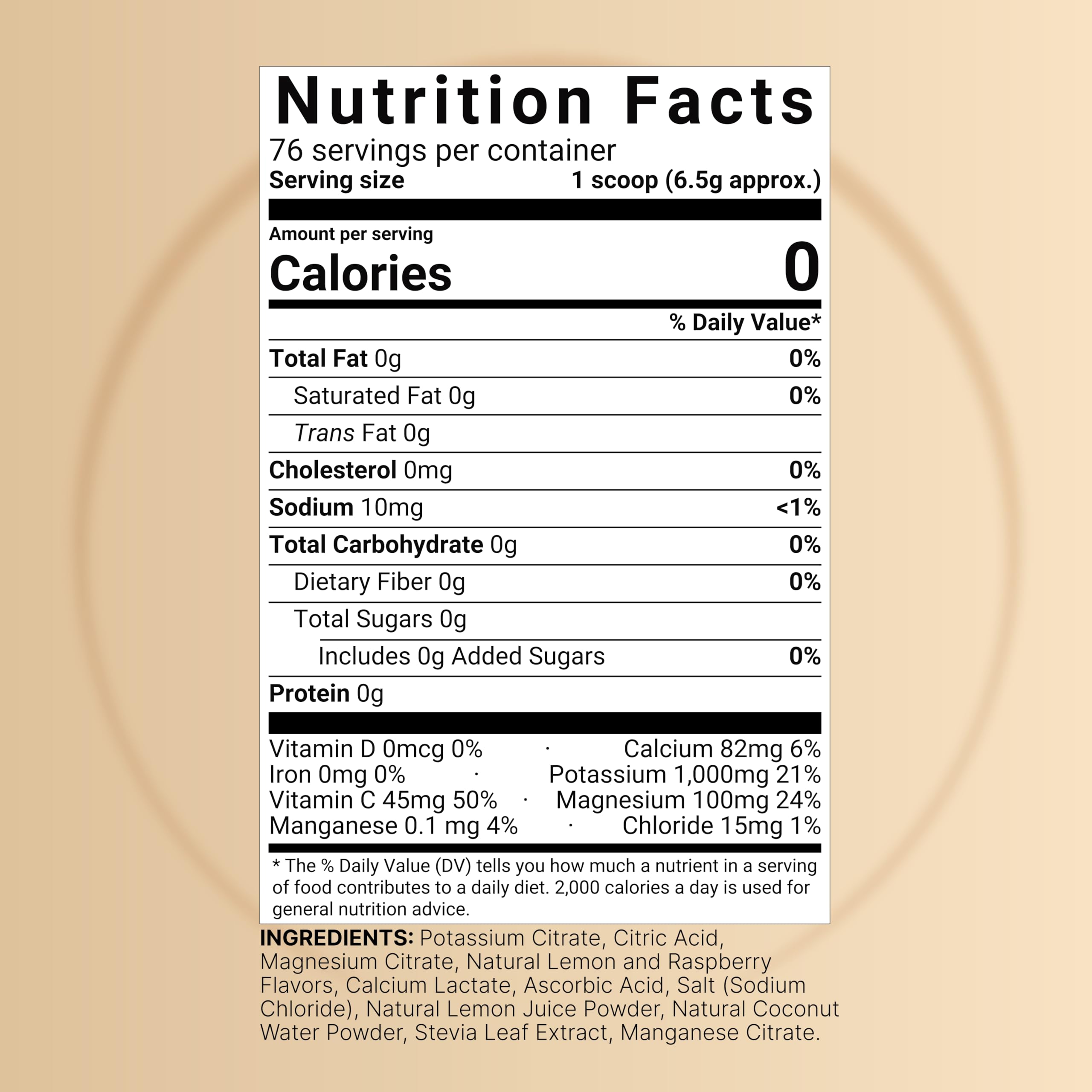 NatureBell Electrolytes Powder poured into a glass for quick hydration.