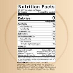 NatureBell Electrolytes Powder poured into a glass for quick hydration.