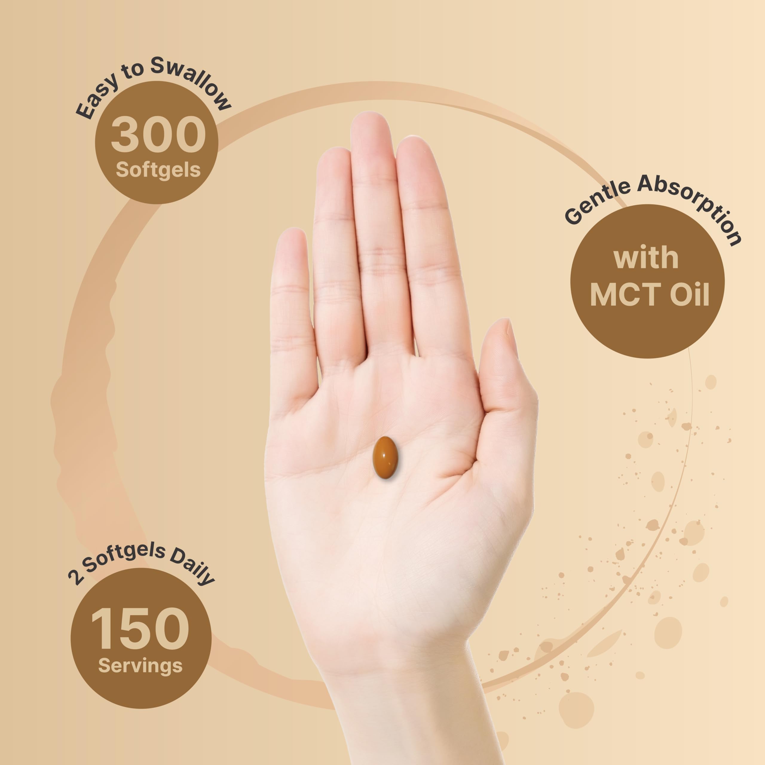 NatureBell ginger with MCT Oil softgels emphasizing enhanced absorption.