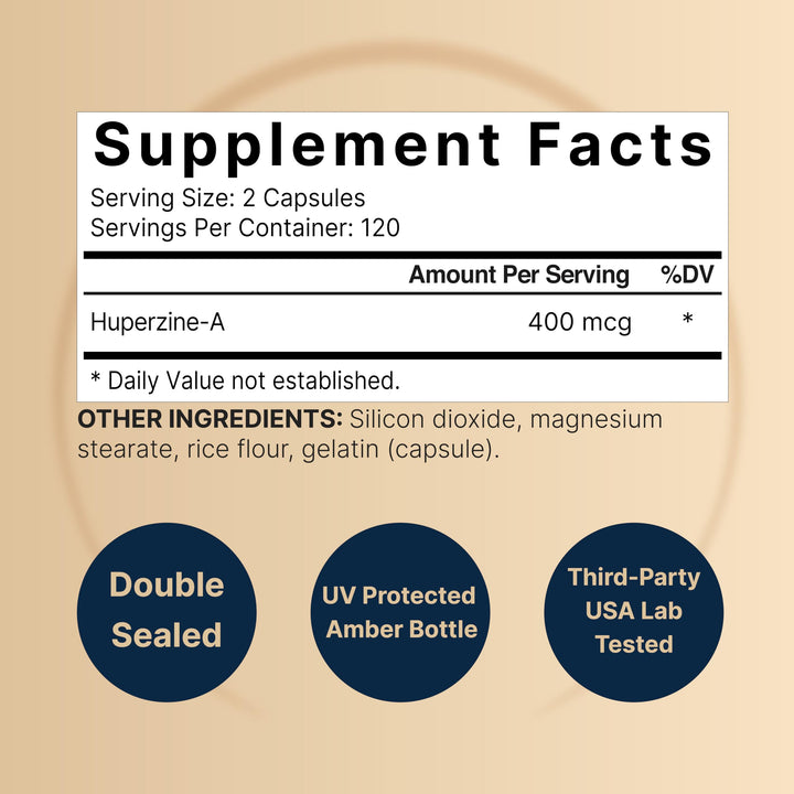NatureBell Huperzine A capsules close-up for easy dosing