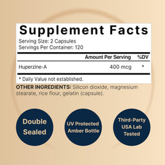 NatureBell Huperzine A capsules close-up for easy dosing