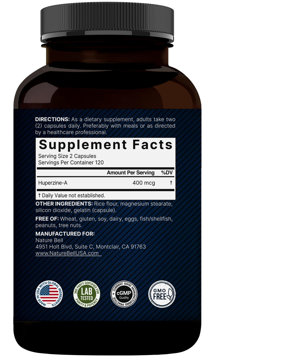 NatureBell Huperzine A lab-tested seal for safety