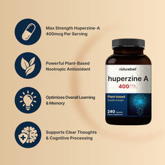 NatureBell Huperzine A label highlights non-GMO ingredients