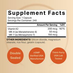 NatureBell K2 MK7 MK4 capsules closeup for easy daily supplementation