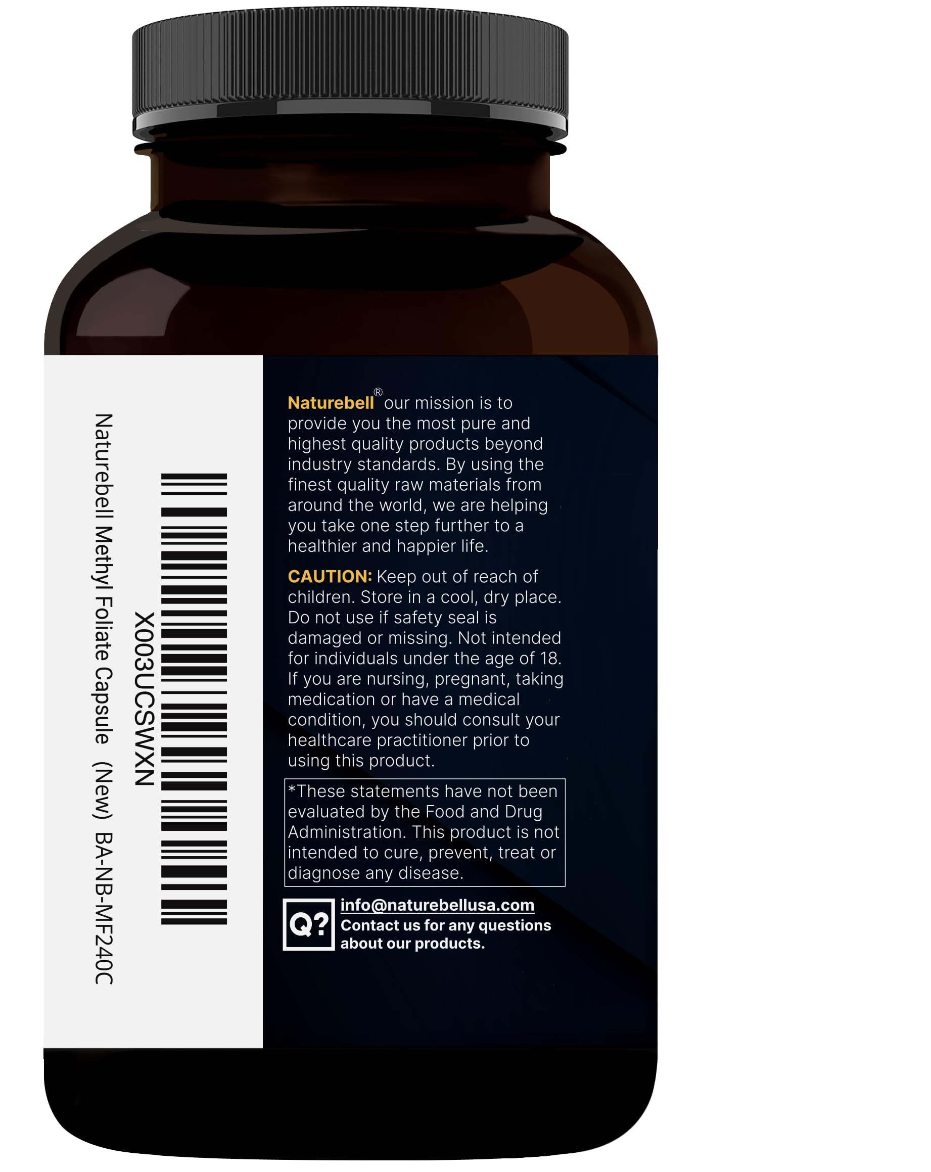 NatureBell L Methylfolate packaging displayed on shelf with clean design.