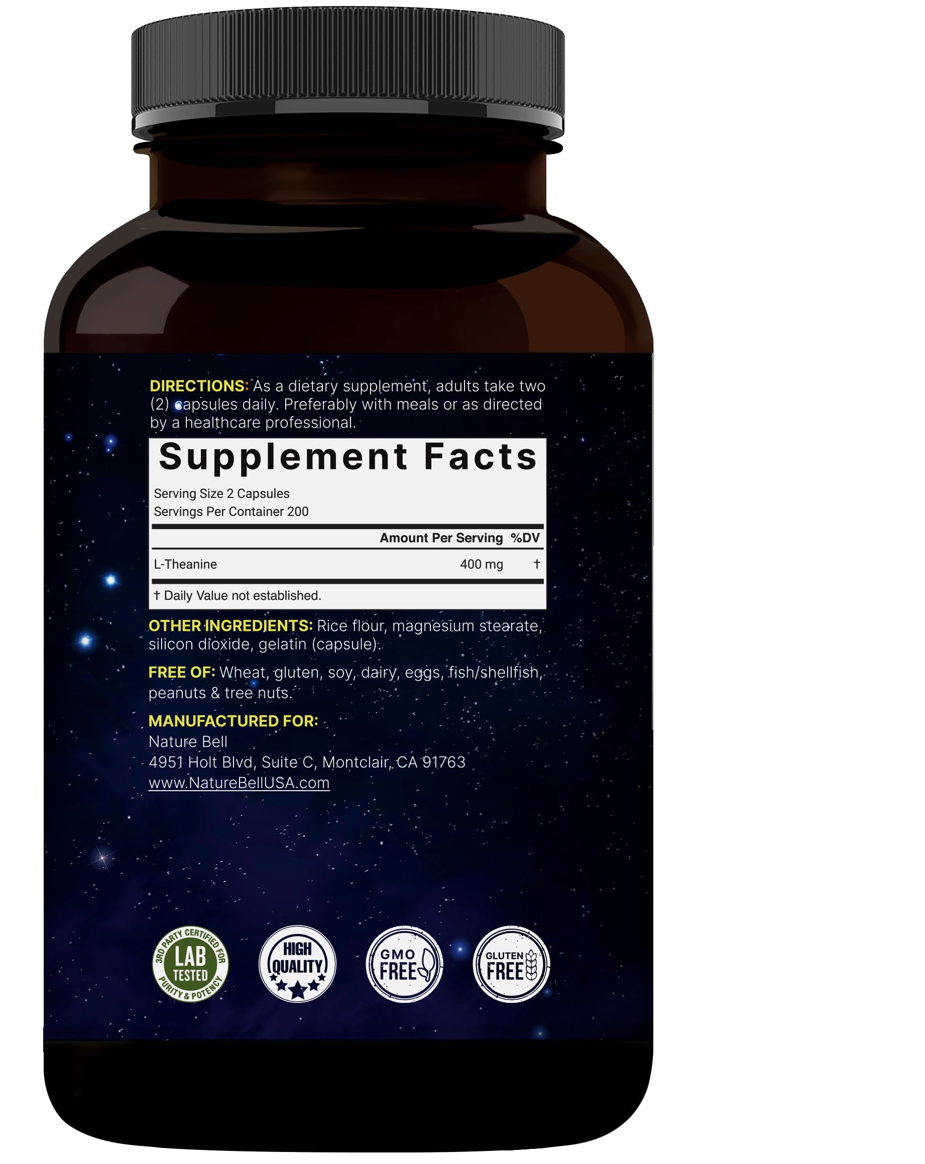 NatureBell L-Theanine in a daily calm routine setting