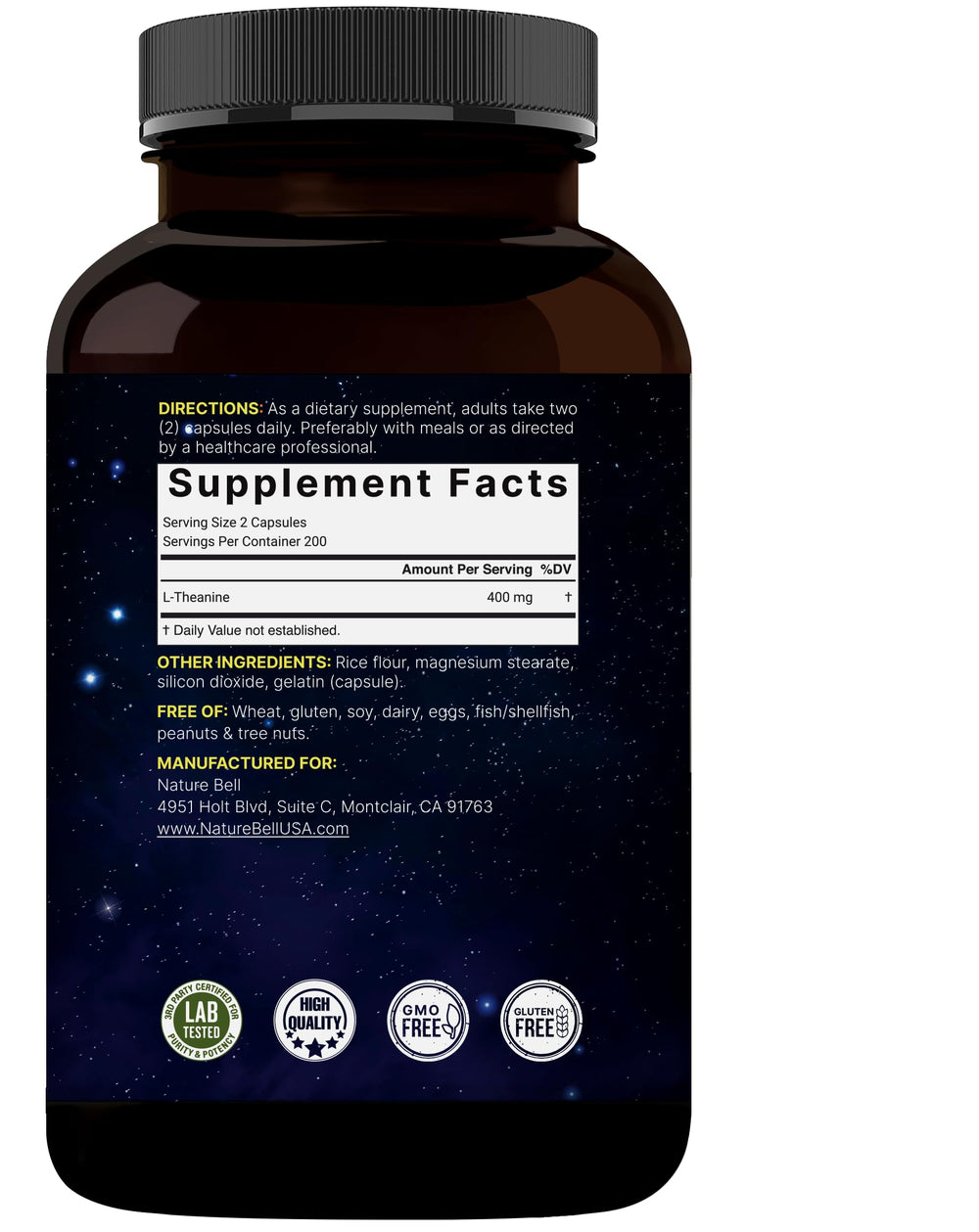 NatureBell L-Theanine in a daily calm routine setting