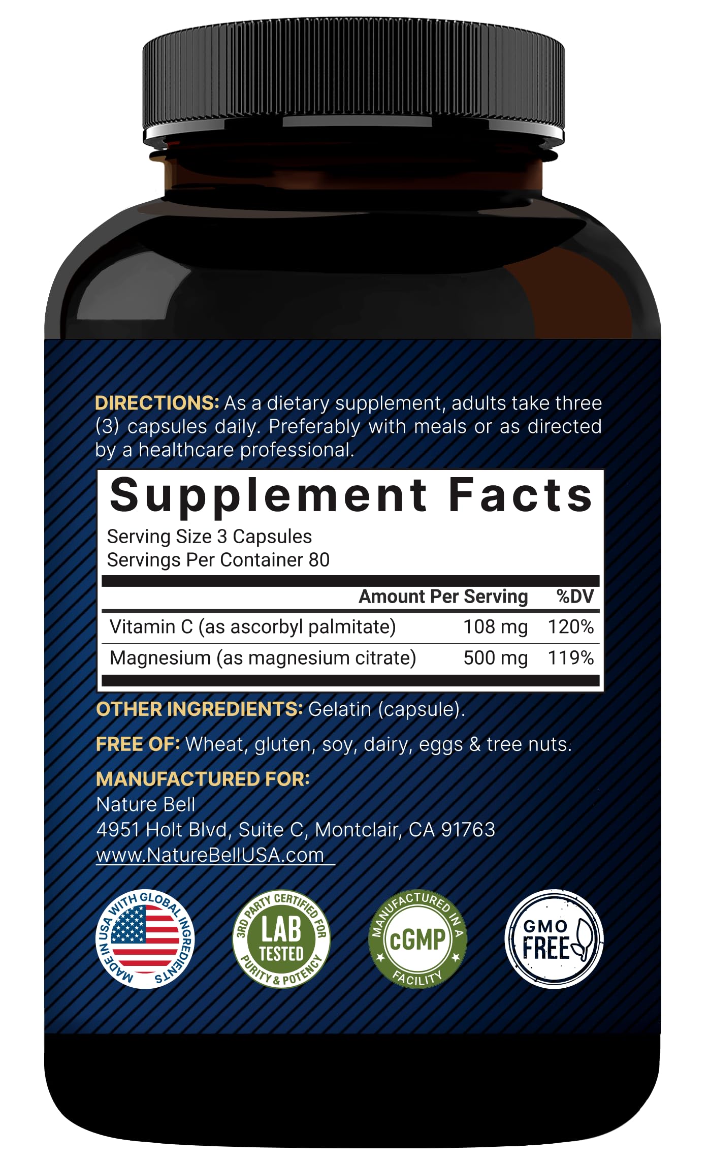 NatureBell lab-tested mg citrate supplement, third-party safety and potency verified