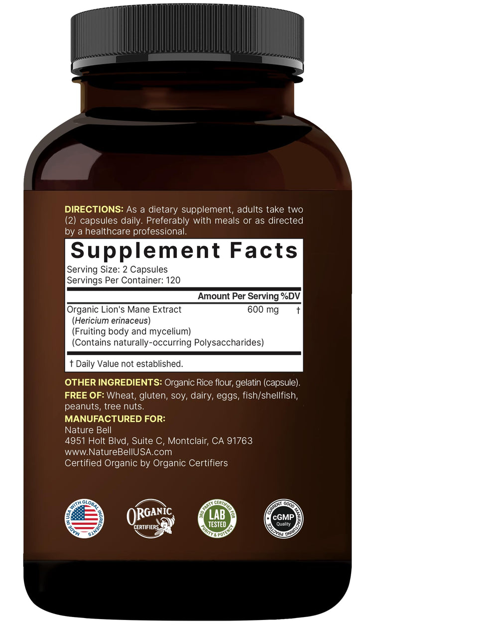 Packaging displays non-GMO and allergen-free assurances for wellness.