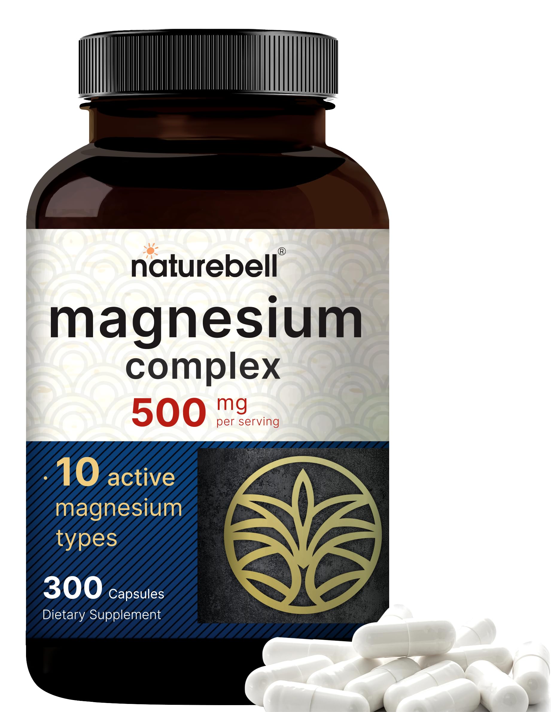 NatureBell Magnesium Complex bottle front with 300 capsules for daily mineral support