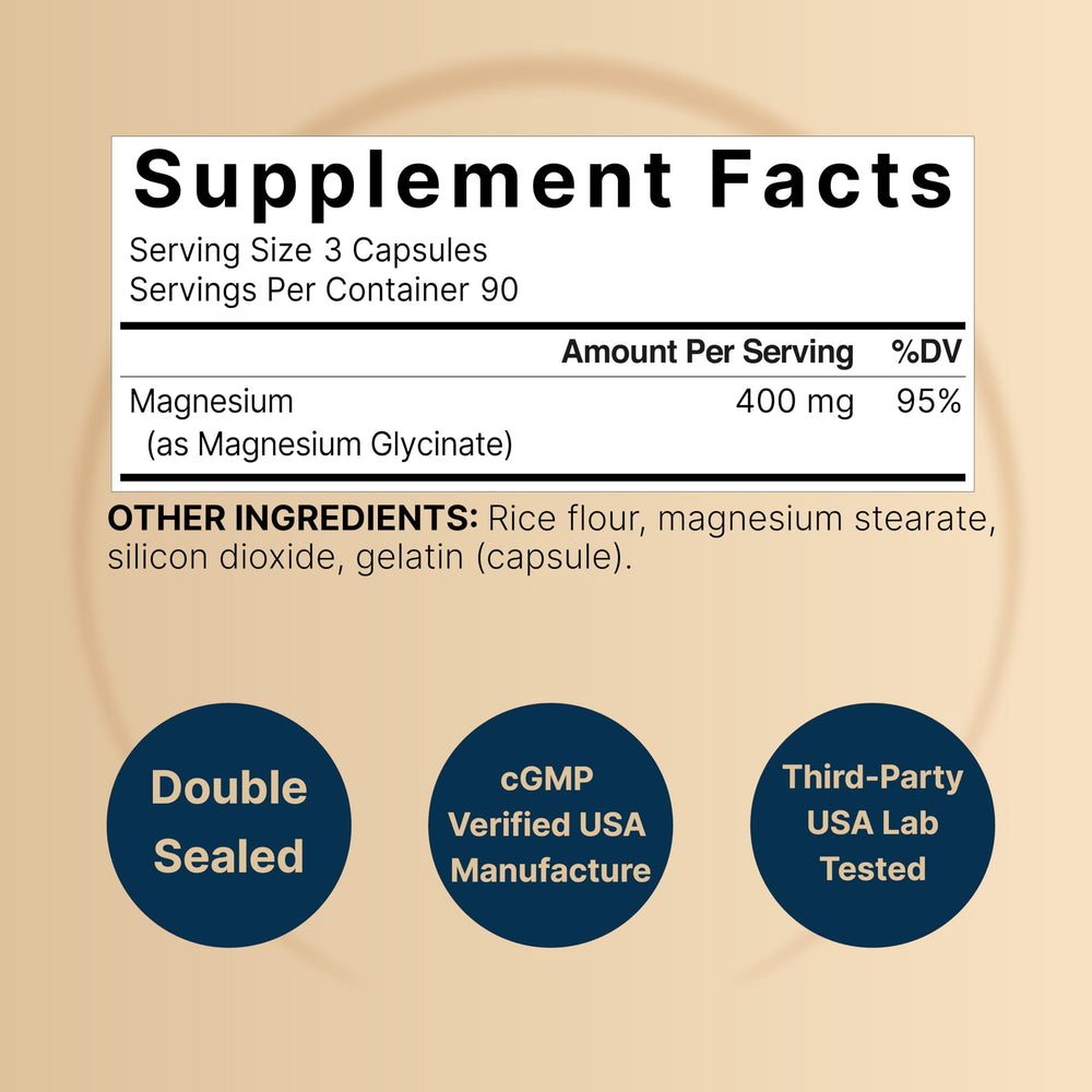 NatureBell Magnesium Glycinate capsules close-up showing chelated magnesium for easy digestion