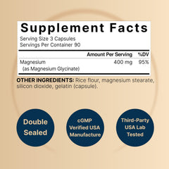 NatureBell Magnesium Glycinate capsules close-up showing chelated magnesium for easy digestion