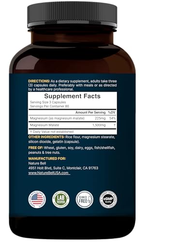 Chelated magnesium malate formula detail highlighting gentler digestion