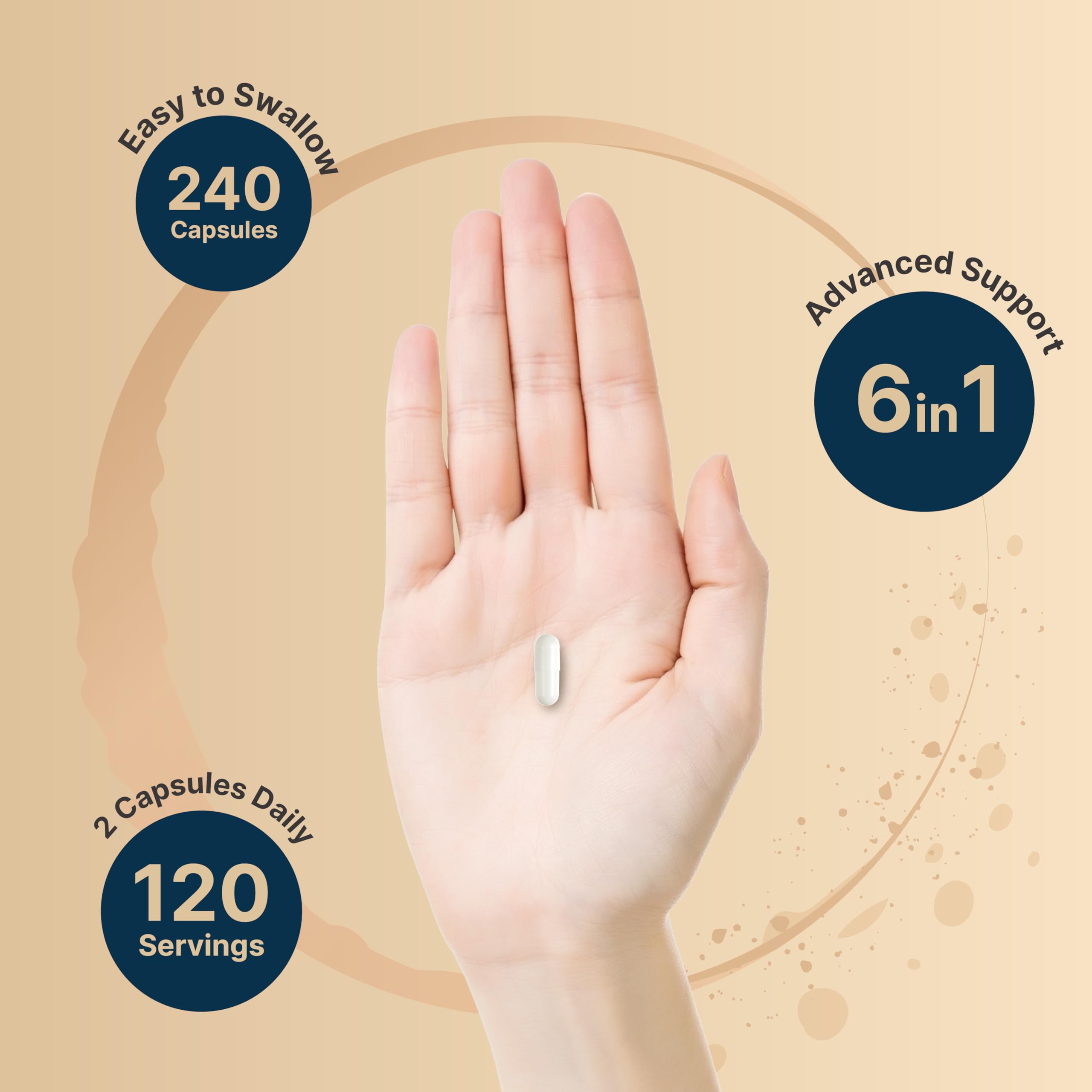 NatureBell 6-in-1 mineral complex with calcium, magnesium, zinc, sodium, potassium.