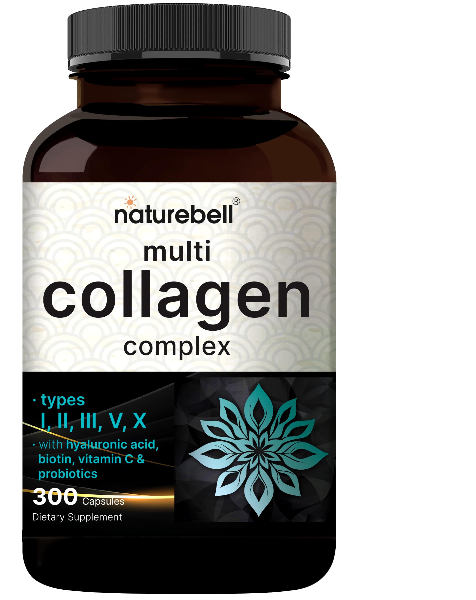 NatureBell Multi Collagen bottle front view showing 300 capsules for daily beauty support
