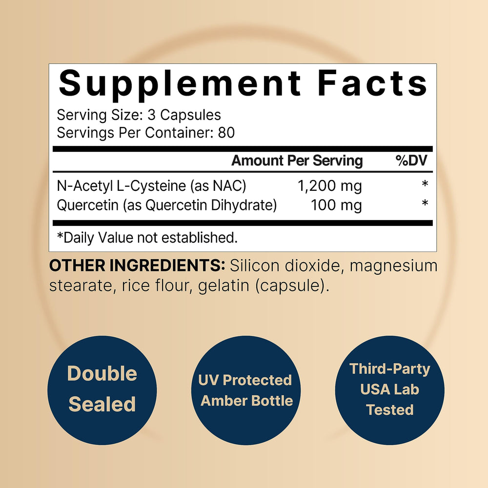 Close-up of NatureBell NAC capsules for reliable daily antioxidant support.