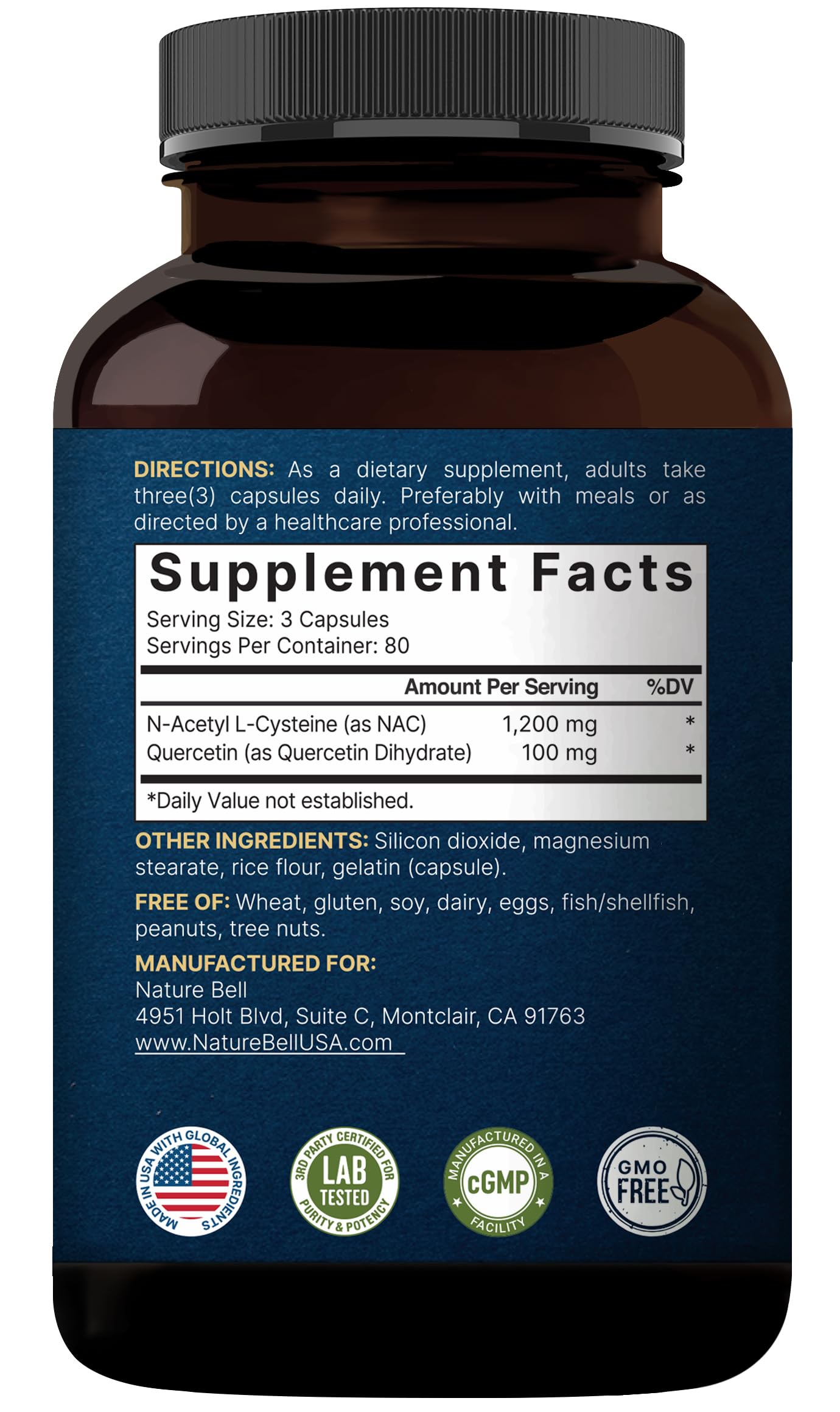 Non-GMO badge highlights ingredient purity and quality.