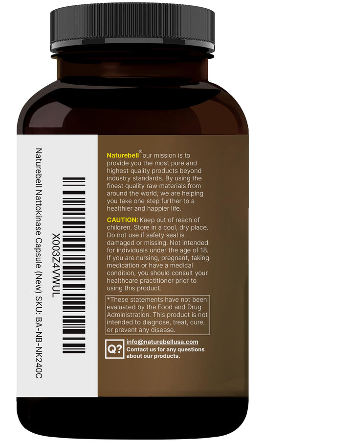 NatureBell nattokinase serving suggestion with glass of water