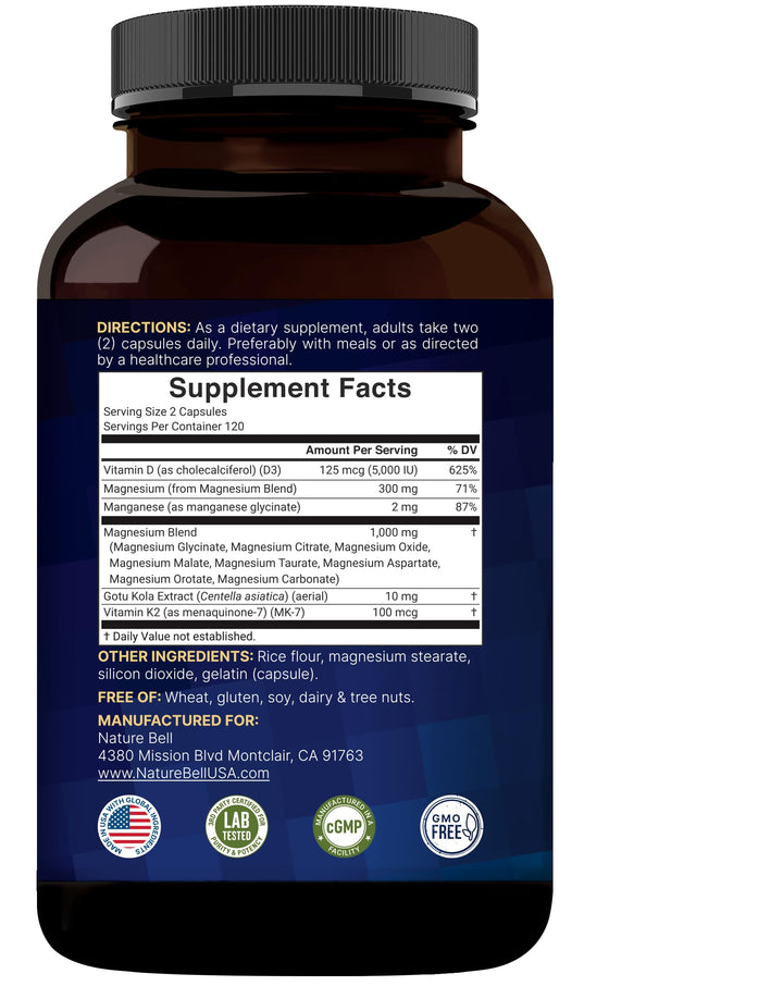 NatureBell non GMO gluten free ingredients label close up