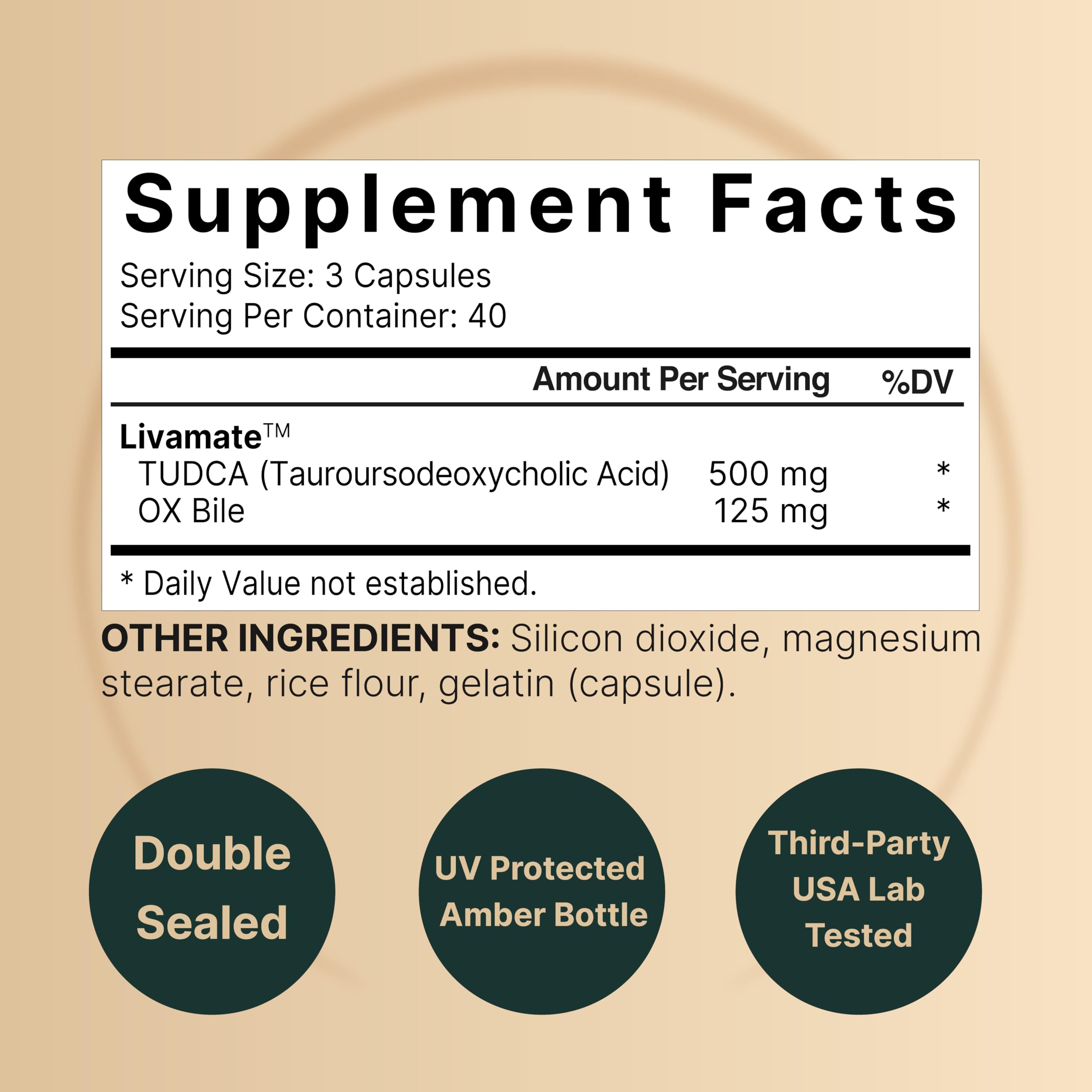 NatureBell Ox Bile 125mg capsules closeup highlighting digestion support.
