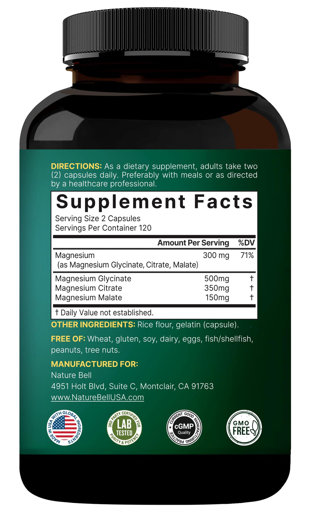 NatureBell packaging indicating a 4-month supply for long‑term use.