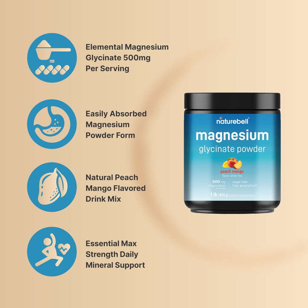 NatureBell peach mango flavored powder dissolves smoothly in liquid.