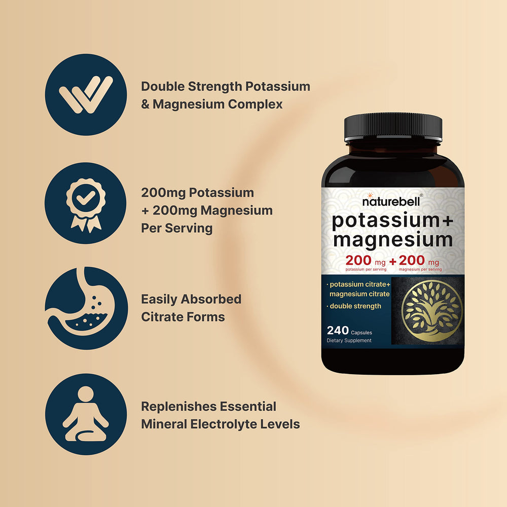 NatureBell Potassium Magnesium, prueba de calidad por terceros para confianza.