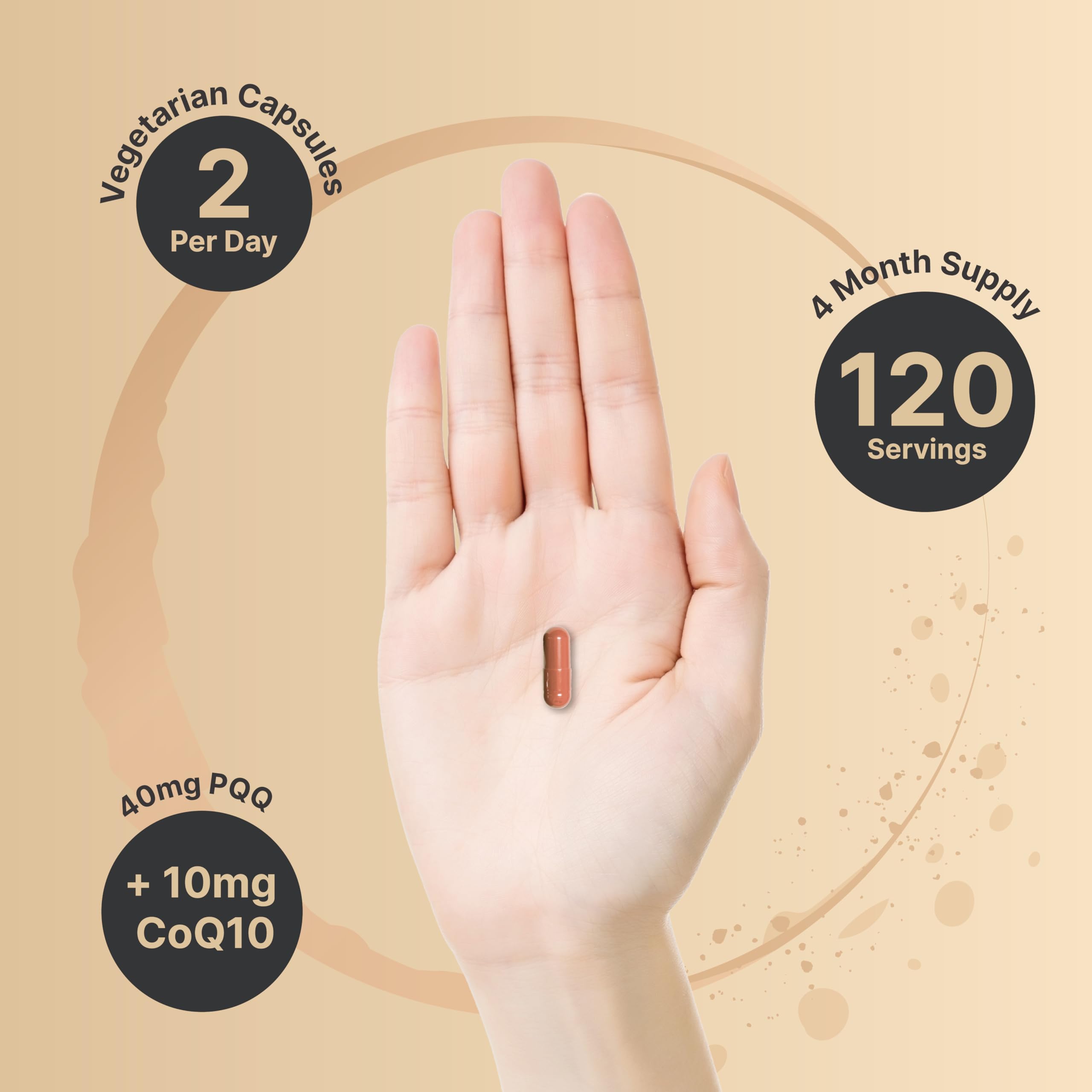 PQQ-CoQ10 capsules close-up highlighting vitality.