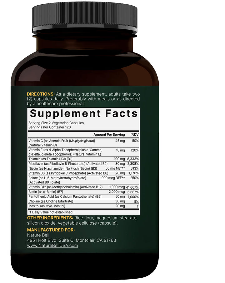 NatureBell prenatal and postnatal support from methylated B vitamins.