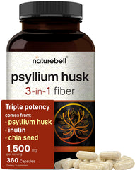 NatureBell psyllium husk bottle front for daily fiber support