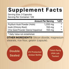 NatureBell psyllium husk capsules close-up showing purity