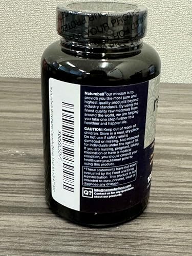 NatureBell Resveratrol capsules close-up reveal veggie capsules for clean absorption.