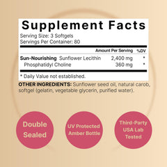NatureBell softgels pour-spoon, easy daily dose for milk flow management.