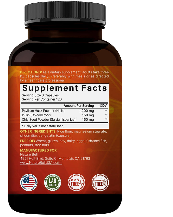 NatureBell third-party lab tested seal on bottle for safety