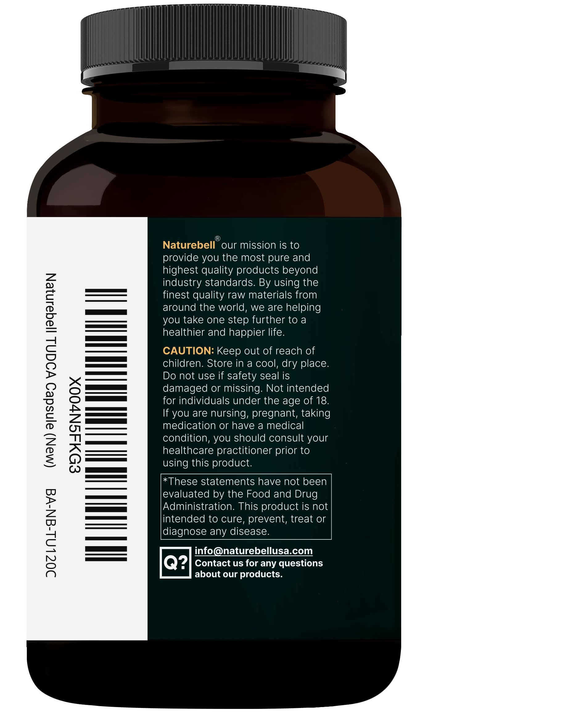 NatureBell third-party tested seal closeup reinforces safety and potency.