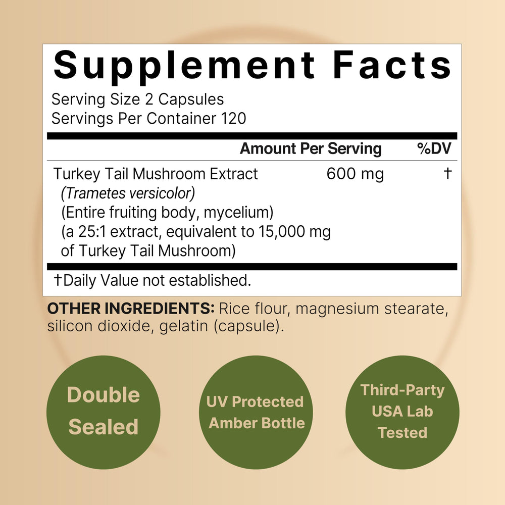 NatureBell Turkey Tail powder and mycelium blend texture.