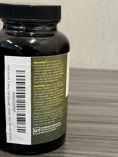NatureBell Turkey Tail serving information for easy dosing.