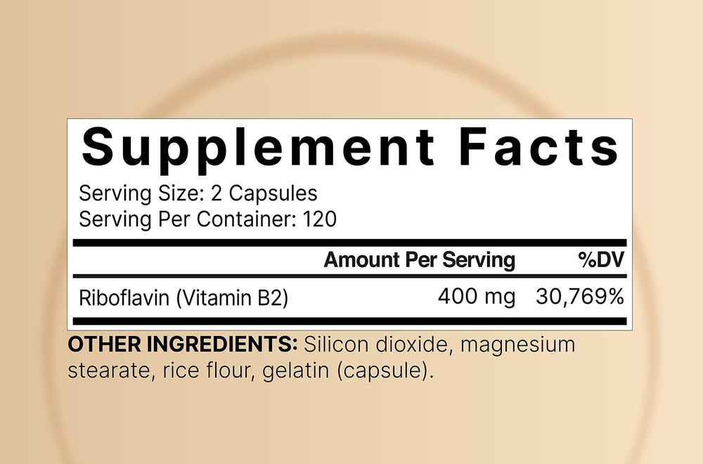 NatureBell Vitamin B2 riboflavin capsules close-up showing easy-to-swallow capsules